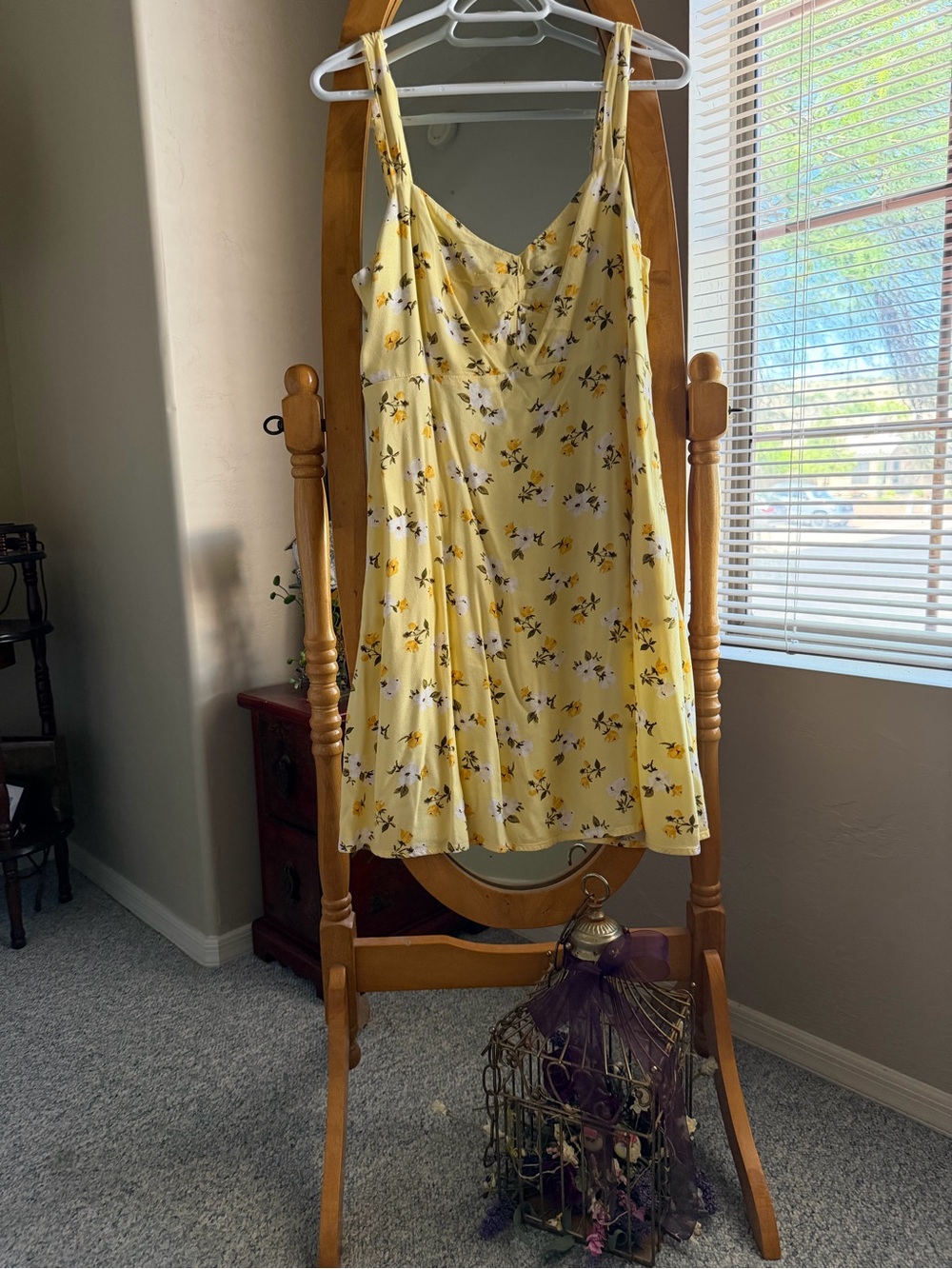 Old Navy Yellow Floral Mini Sundress NWOT